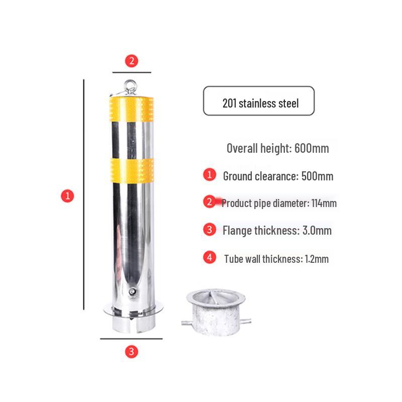 60cm Stainless Steel Retractable Traffic Bollard