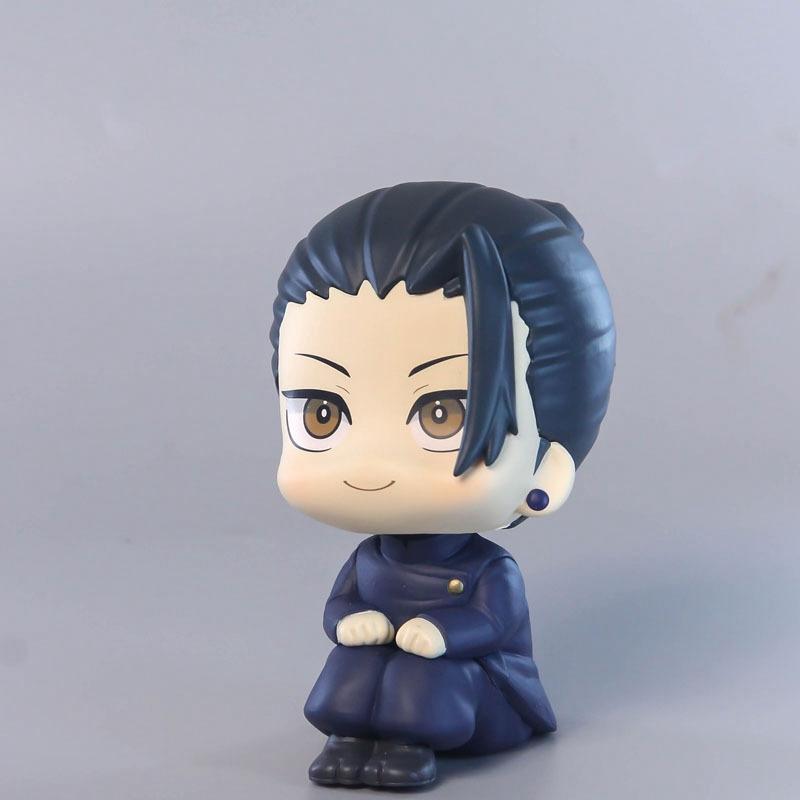 10CM Anime Jujutsu Kaisen Geto Suguru High School Satoru Gojo Look Up Sitting Cute Q Version Model Toy High Quality Gift Action Figure
