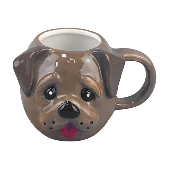 Hrnček jazvečík Keramický 3D Psovitý pes Šálka na kávu s živo vyrezanou rukoväťou Ručne maľovaný Zábavný darček pre milovníka psov pre milovníkov kávy