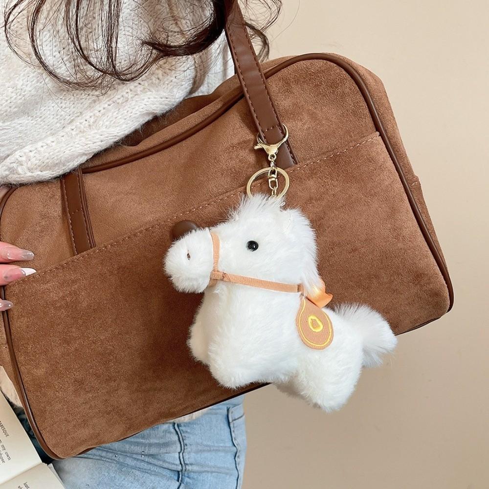Creative Yuanbao Pony Pendant Cute Mascot Dolls Stuffed Animal Keyring Chinese Style Good Luck Zodiac Pony Figurine