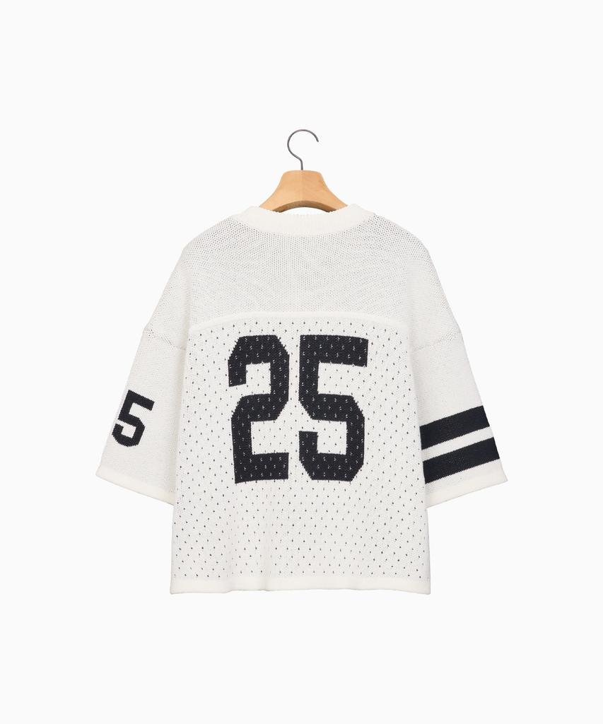 NOHANT 25 Jacquard Short Sleeve Knit Ivory