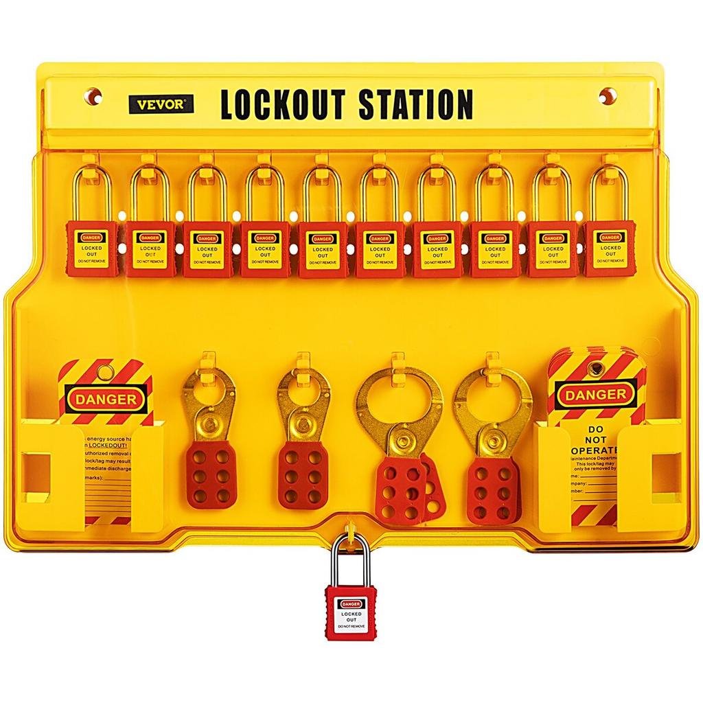 58 PCS Lockout Tagout Kits, Electrical Safety Loto Kit Includes Padlocks, Lockout Station, Hasp, Tags & Zip Ties, Lockout Tagout Safety Tools for