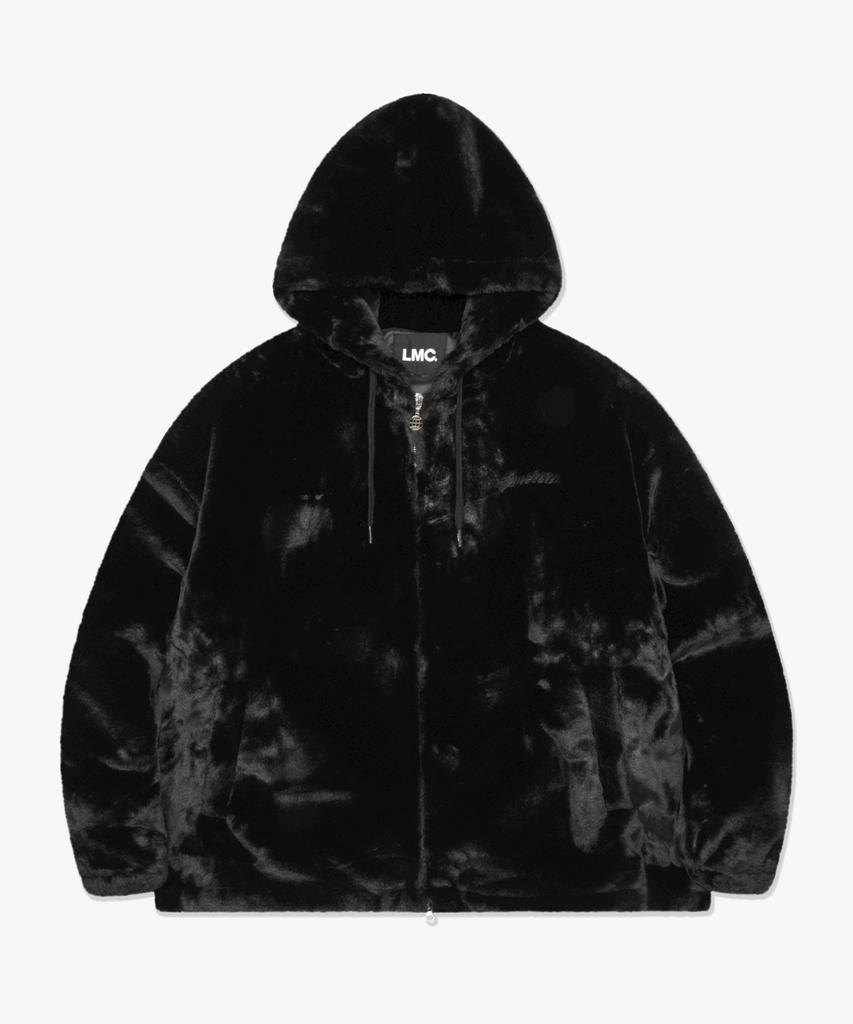 Lmc Team Faux Fur Hooded Jacket Black