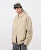 Dimitri Black Balaclava Slash Hood Zip-Up_Sherpa Fleece Beige