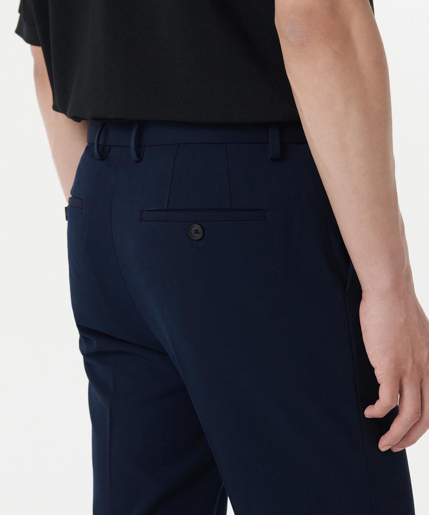 MUSINSA STANDARD Tapered Hidden Banding Crop Slacks [Deep Blue]