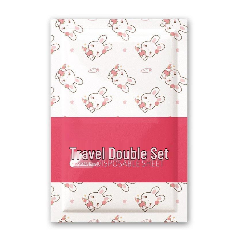 Travel Bedding Set: Disposable Bed Sheets, Duvet Covers & Pillowcases - 3 or 4 Piece Hotel & Train Sleeper Kit