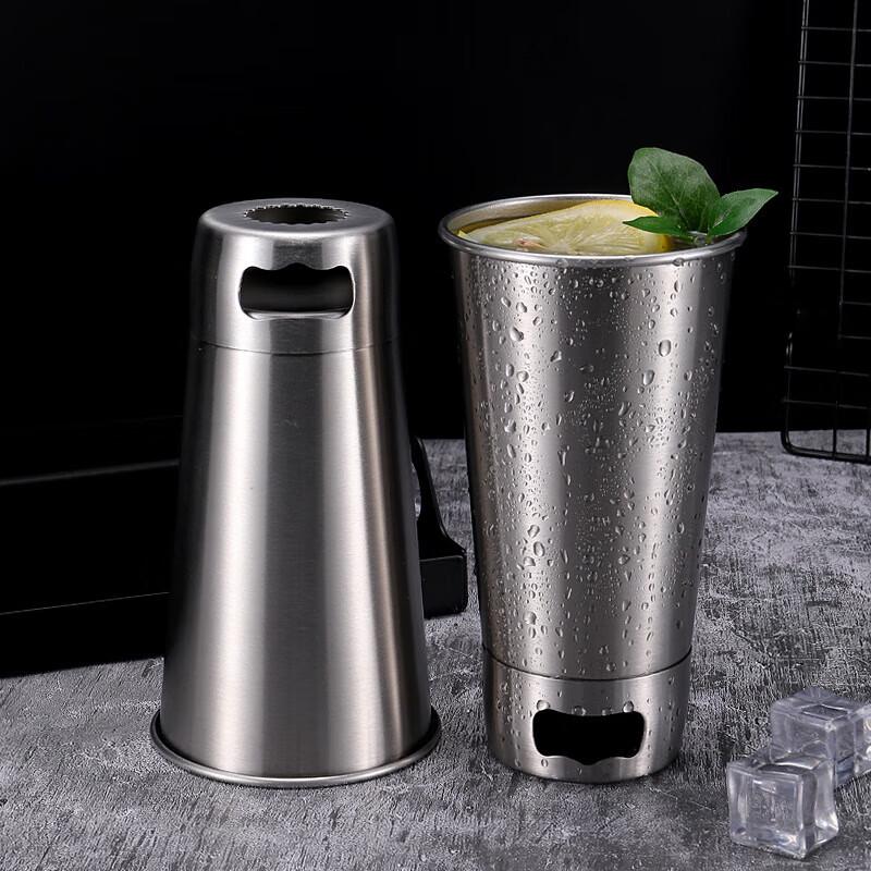 Pabei 500ml Stainless Steel Beer Mug with Bottle Opener