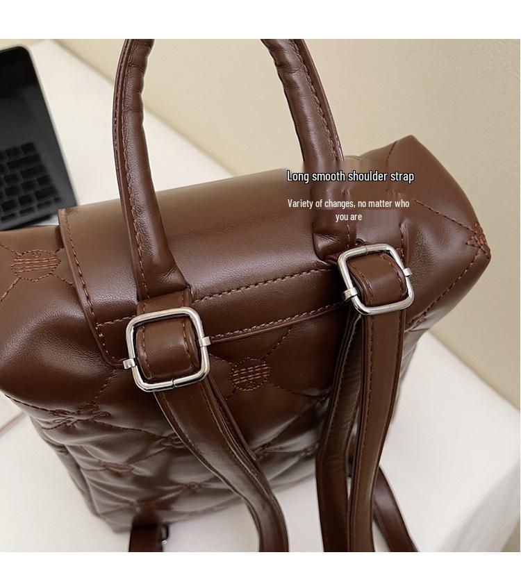 Korean Women's Minimalist Backpack 2025 - Trendy, Large-Capacity Autumn/Winter Handbag & Commuter Bag