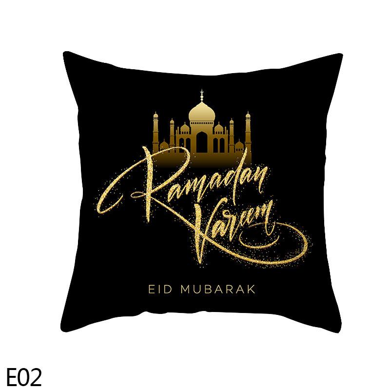 Heimdeko Ramadan & Eid Dekorative Digitale Druck Kissenbezüge Muster Kissenhülle Geeignet für Sofa Schlafzimmer Auto Kissenbezug