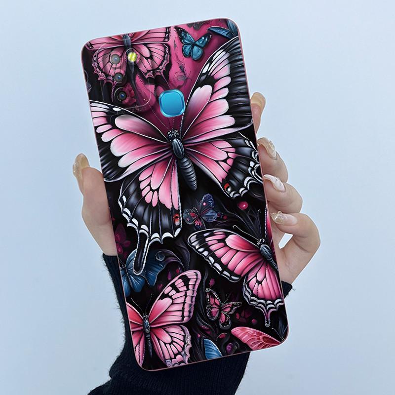 For Infinix Hot 10 Lite Smart 5 Hot 11 G37 10S 10T 10i Case Lovely Cartoon Cat Liquid Silicone Soft Shockproof Back Cover Capa