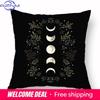 Home Decor Halloween-Themed Moon And Witch Pillowcases Pattern Cushion Cover Suitable For Sofa Bedroom Car Pillow Cover