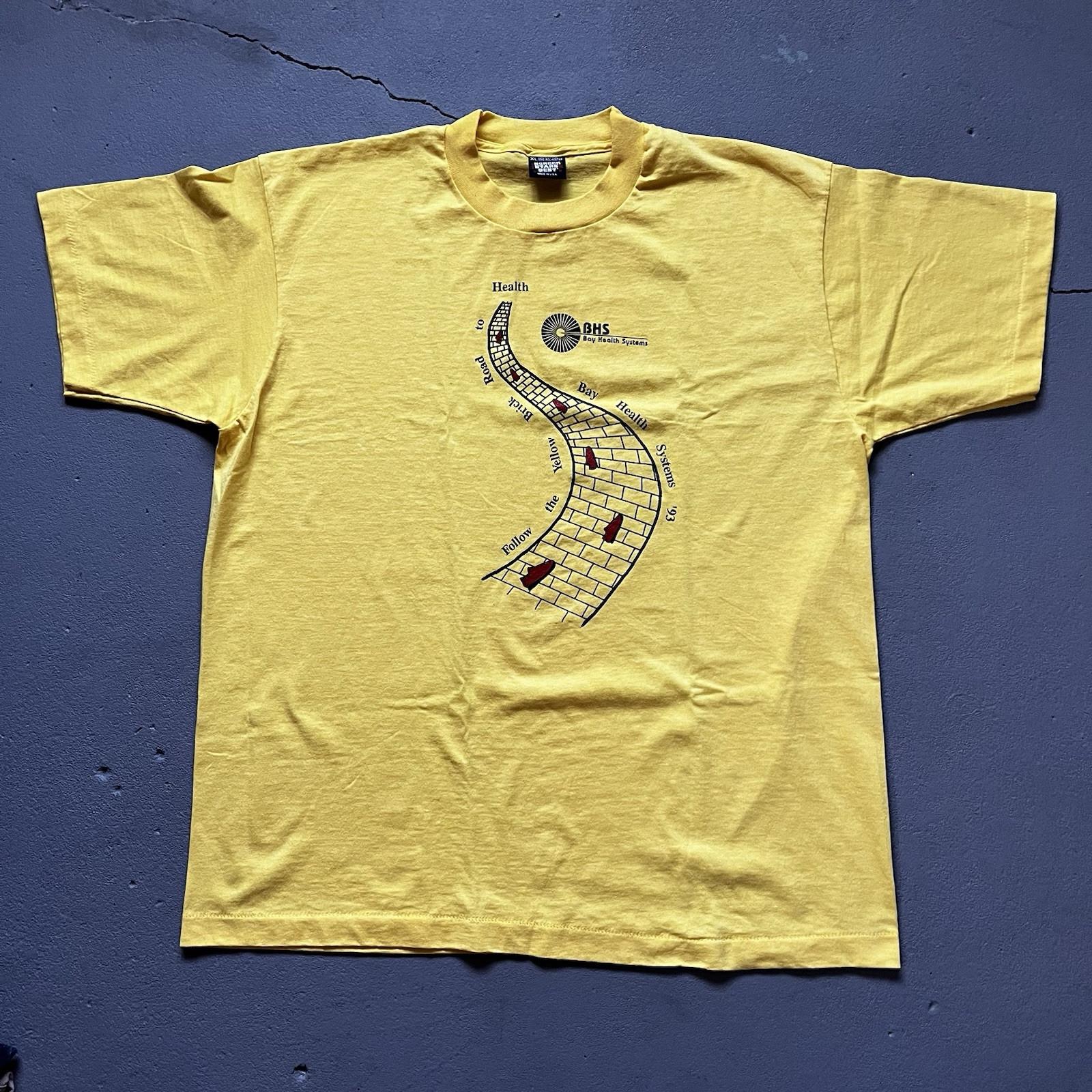 1993 Wizard of Oz Follow the Yellow Brick Road Bay Health System Size XL Unisex T-Shirt S