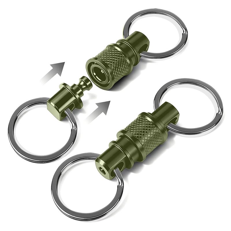 1 Pcs Aluminum Alloy Keychain Key Holder Removable 360 Degree Rotation Multifunctional Portable For Waist Belt Outdoor Tool