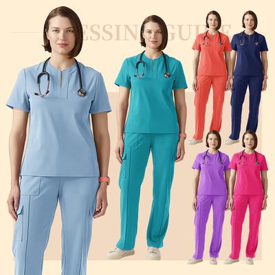 Multilcolors Hospital Scrub Uniform Women Beauty Work Clothes Nurse Dental Surgery Suit Medical Scrubs Uniforms Surgical Suits