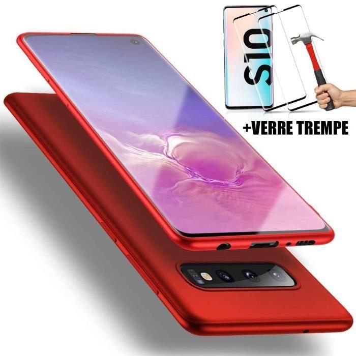 Coque de Protection - PROSHOP - Samsung Galaxy S10 - Souple - Rouge - Mat