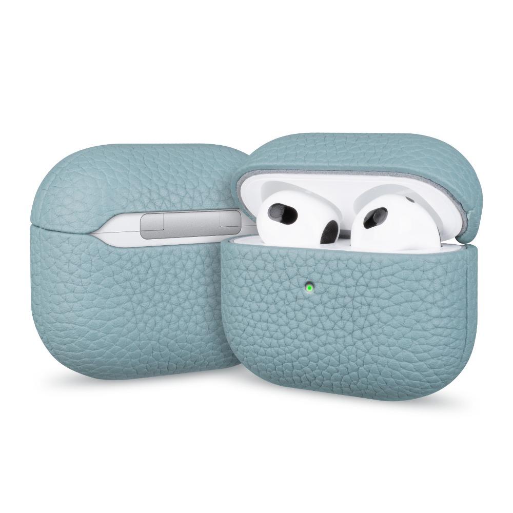 

High Quality Lychee Pattern Genuine Leather Earphone Case For Apple AirPods Pro 3 2 AirPods 4 Business Bluetooth Headphone Cover For AirPods 2 1