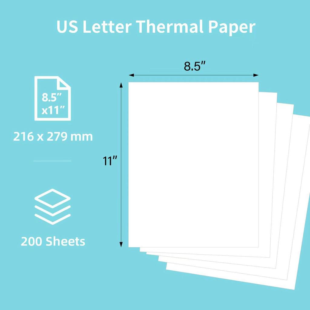 A4 Foldable Thermal Paper 210x297mm Roll - Adhesive Barcode & Error-Free Printing Paper