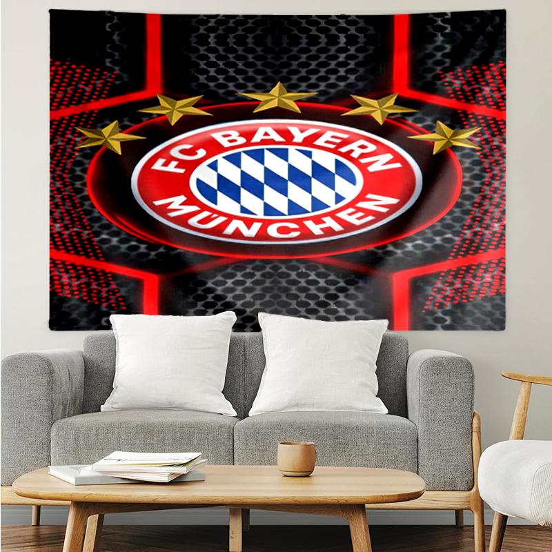 Munich FC Crest Printed Printed Tapestry, for Bedroom,Livingroom, dormitory, Large Wall Decor, Fabric Decor Fan Birthday Gifts