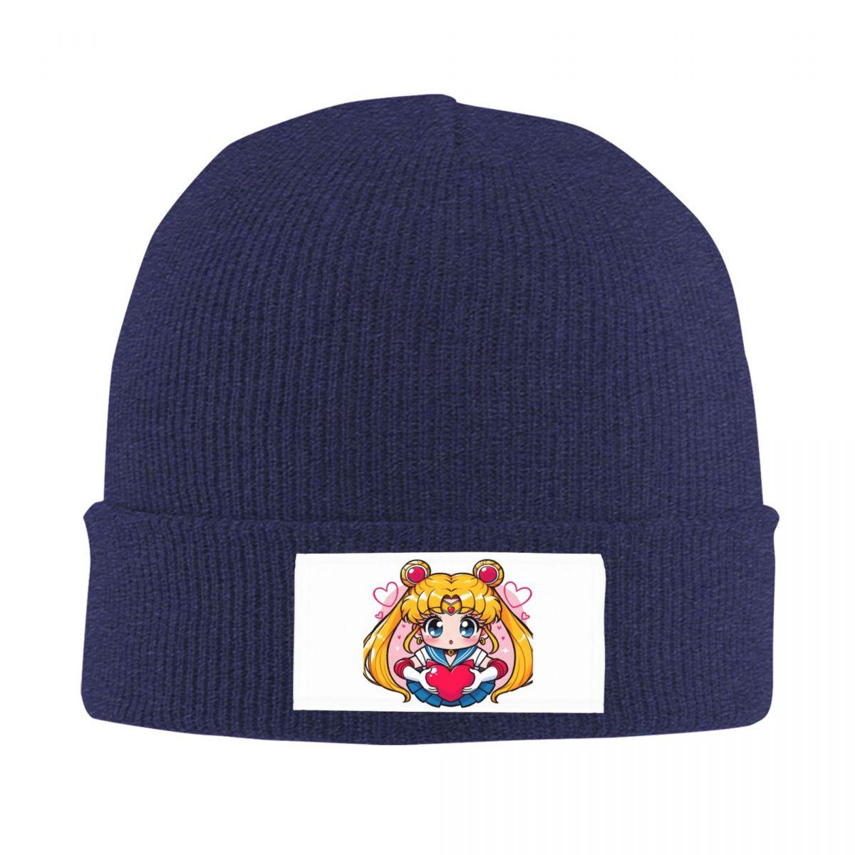 

Custom Sailors Moon Anime Unisexga Skullies Beanies Caps Winter Warm Unisex Women Knitting Hats Unisex Adult Usagi Tsukino Bonnet Hats One Size