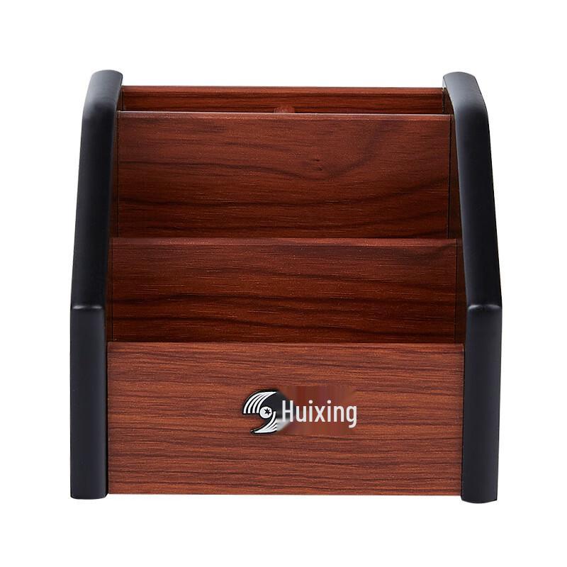 Wooden Desktop Organizer Pen & Remote Holder