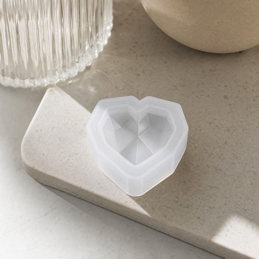 Heart Shape Faceted Silicone Resin for DIY Jewelry Making Projects