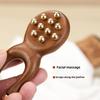12 Kupferperlen Guasha Gesichtsmassagegerät Sandelholzgriff Faszienlifting Gesicht Manuelles Massagegerät Antistatisch Froschform Handheld