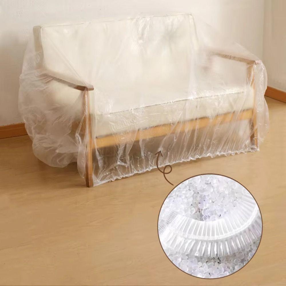 3Pcs Transparent Sofa Protective Film Elastic Edges Furniture Protection  Dormitory