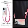 KEYSION Umhänge-Handyhülle für Redmi Note 14 4G 5G Niedliche Cartoon-Hülle mit langem Lanyard und Spiegel, stoßfeste Hülle für Redmi Note 14 5G