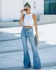 2022 High-Elastic Washed Denim Women's Bell Bottoms - Trendy and Comfortable