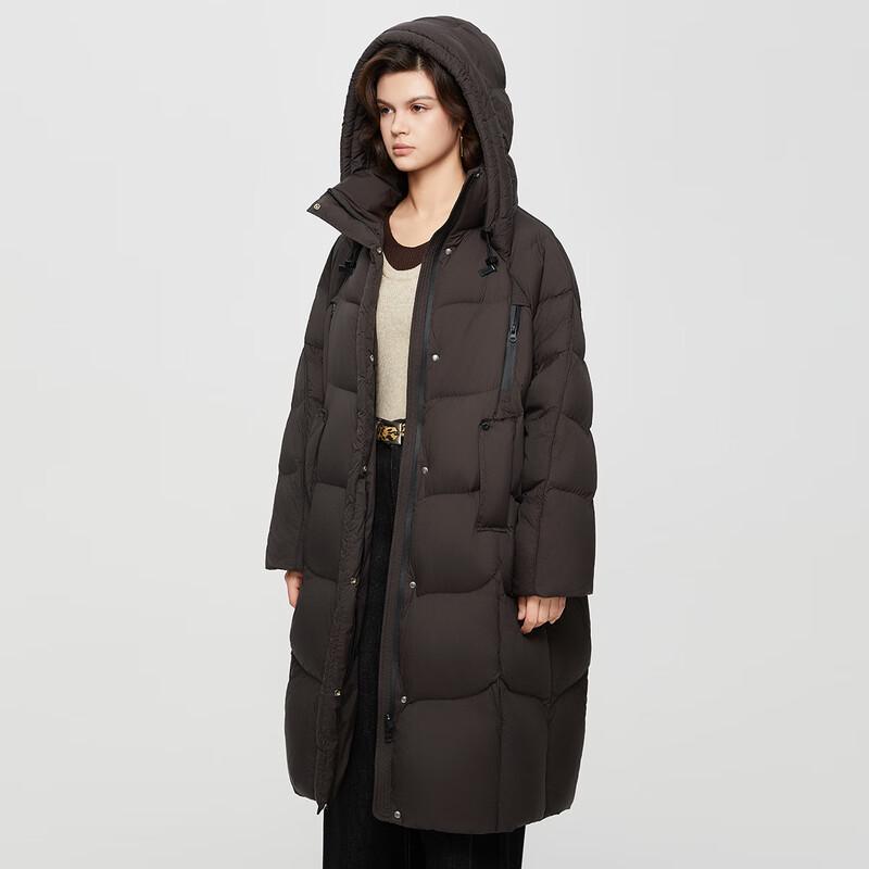 Shetu Women's Loose Long Hooded Down Jacket