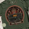 Custom Callsign Ham Radio T-Shirt, Vintage Amateur Operator Gift, Retro Radio Enthusiast Graphic Tee for Him