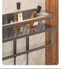 Wall-Mounted Aluminum Multi-Layer Seasoning Rack with Punch-Free Installation