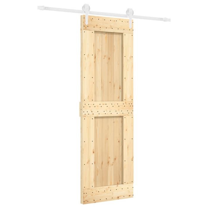 VidaXL Porte coulissante et kit de quincaillerie 70x210 cm pin massif, porte intérieure, porte de grange intérieure 3203219