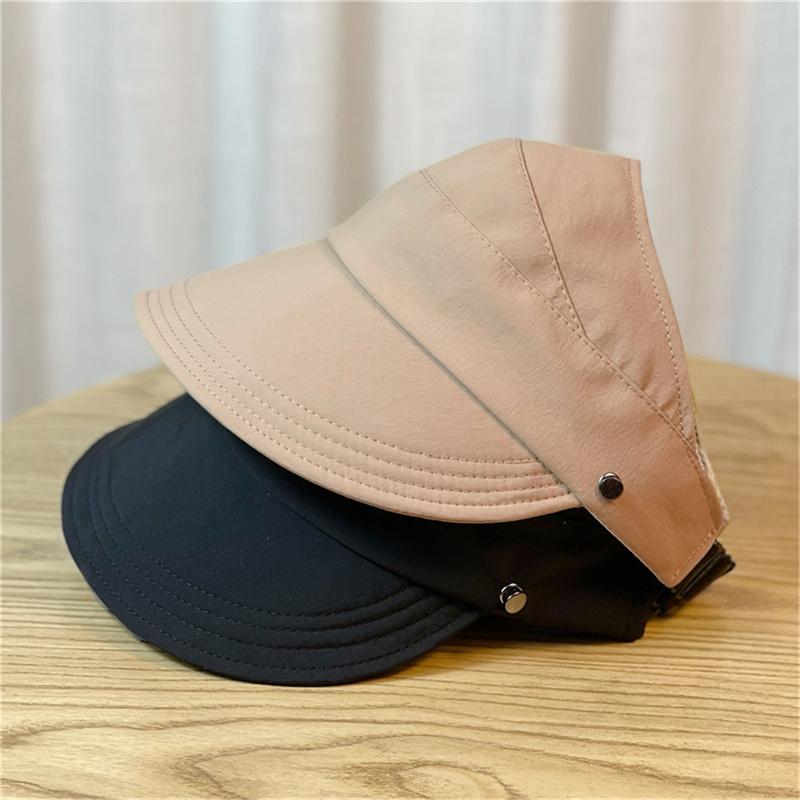 Sun Protector Waffle Beach Bucket Hats Outside Drawstring Wide Brim Fisherman Bucket Hat Fashion Summer Hat