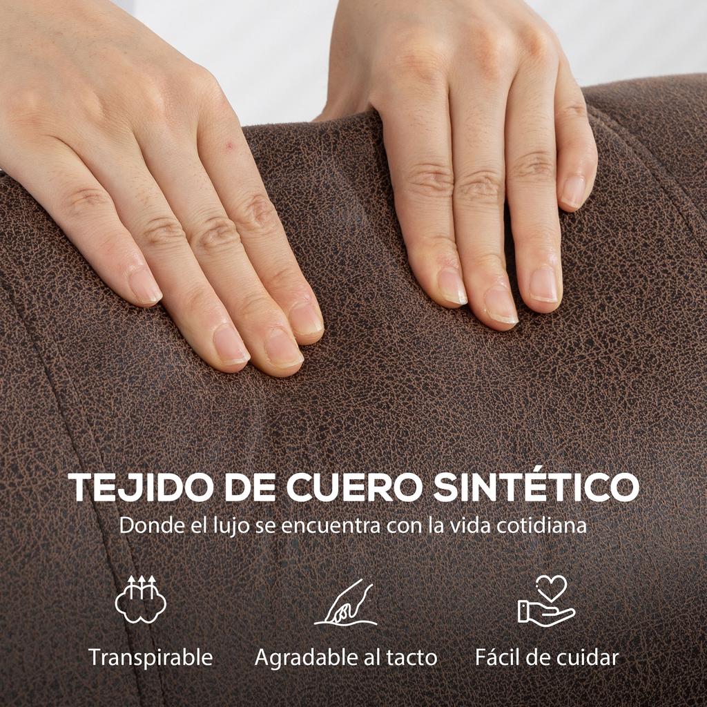 Manual Reclining Relax Armchair Up To 155 Degrees Push Open With Footrest High Back Thick Padding Brown