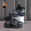 Kids Boots Winter Warm Waterproof Snow Boots For Children Casual Outdoor Sneakers Winter Plush Lined High-Top Sports Shoes