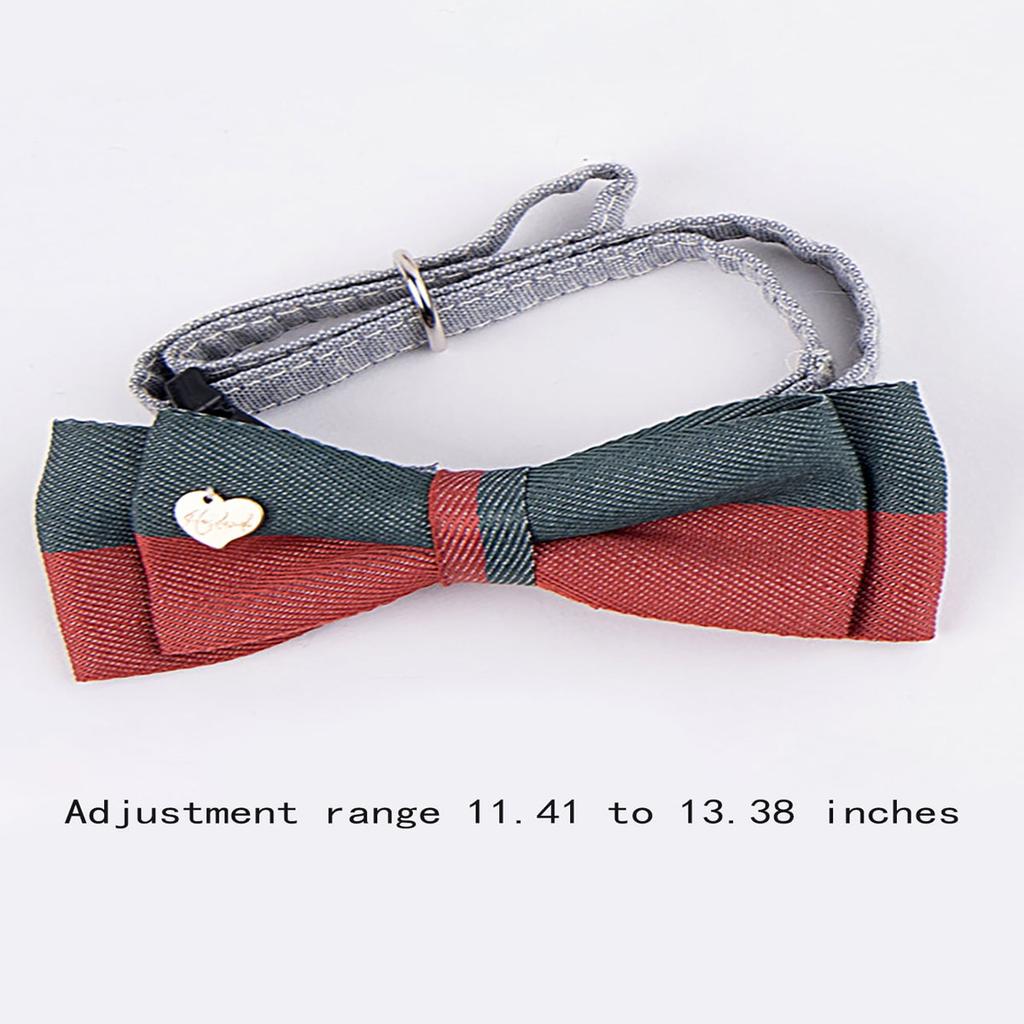 1pc-Cat Two-color Adjustable Bow Tie Pet Collar Pet Supplies
