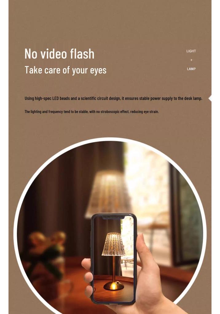 Luxury Crystal Pumpkin Bedside Lamp: Elegantly Designed Charging Night Light with a Simple Atmosphere