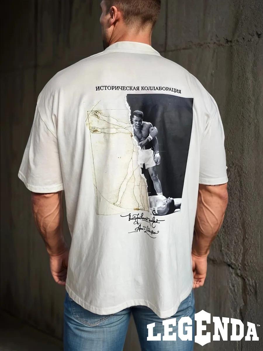 Sports oversized T-shirt with print 3XL