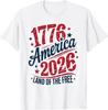 250 Years America Anniversary Retro 1776 US Flag T-Shirt