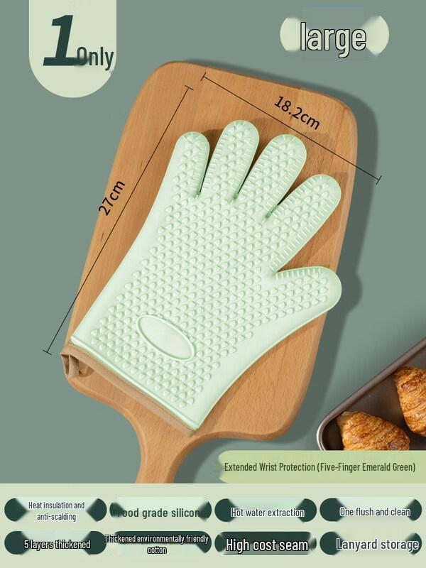 ZISIZ Heat Resistant Silicone Kitchen Gloves