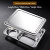 Food Grade Stainless Steel Divided Canteen Plate