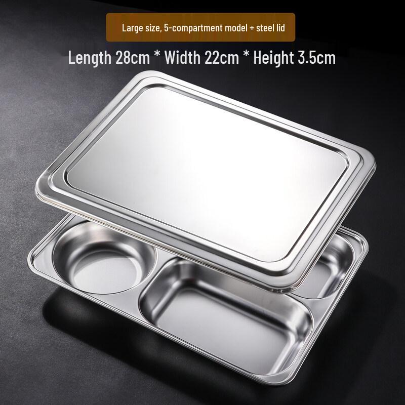 Food Grade Stainless Steel Divided Canteen Plate