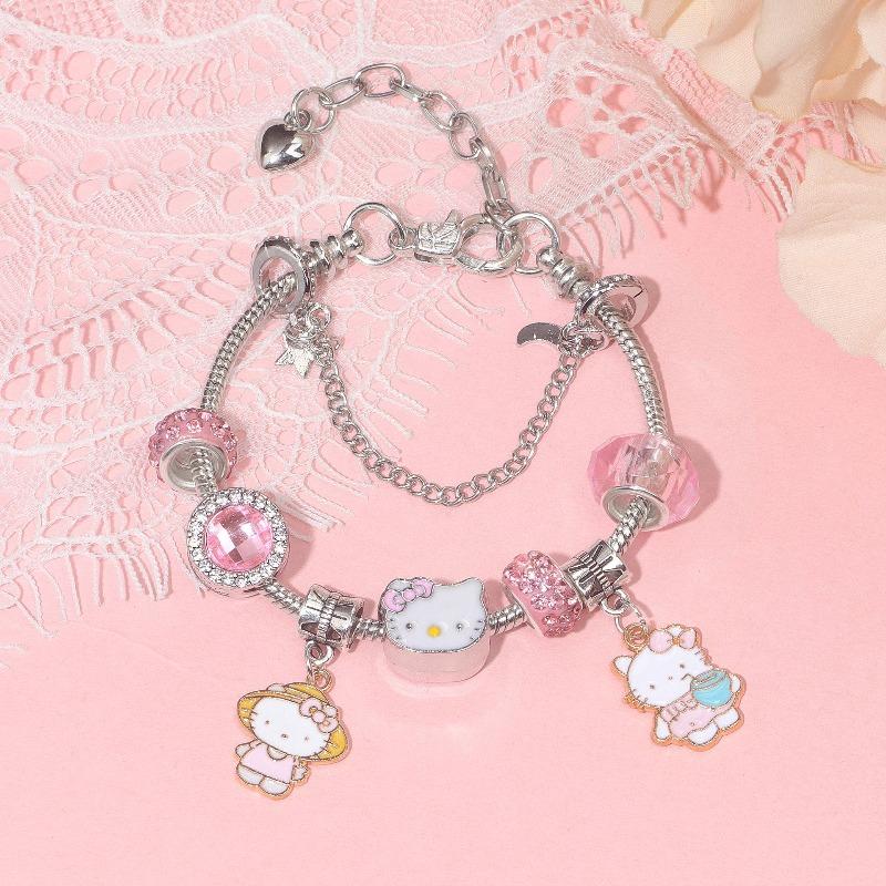 Sanrio Beaded Bracelet, Cartoon Melody Yugui Dog Kulomi Beaded Bracelet, Accessories