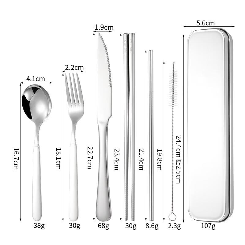 

ZISIZ Portable 316 Stainless Steel Outdoor Cutlery Set