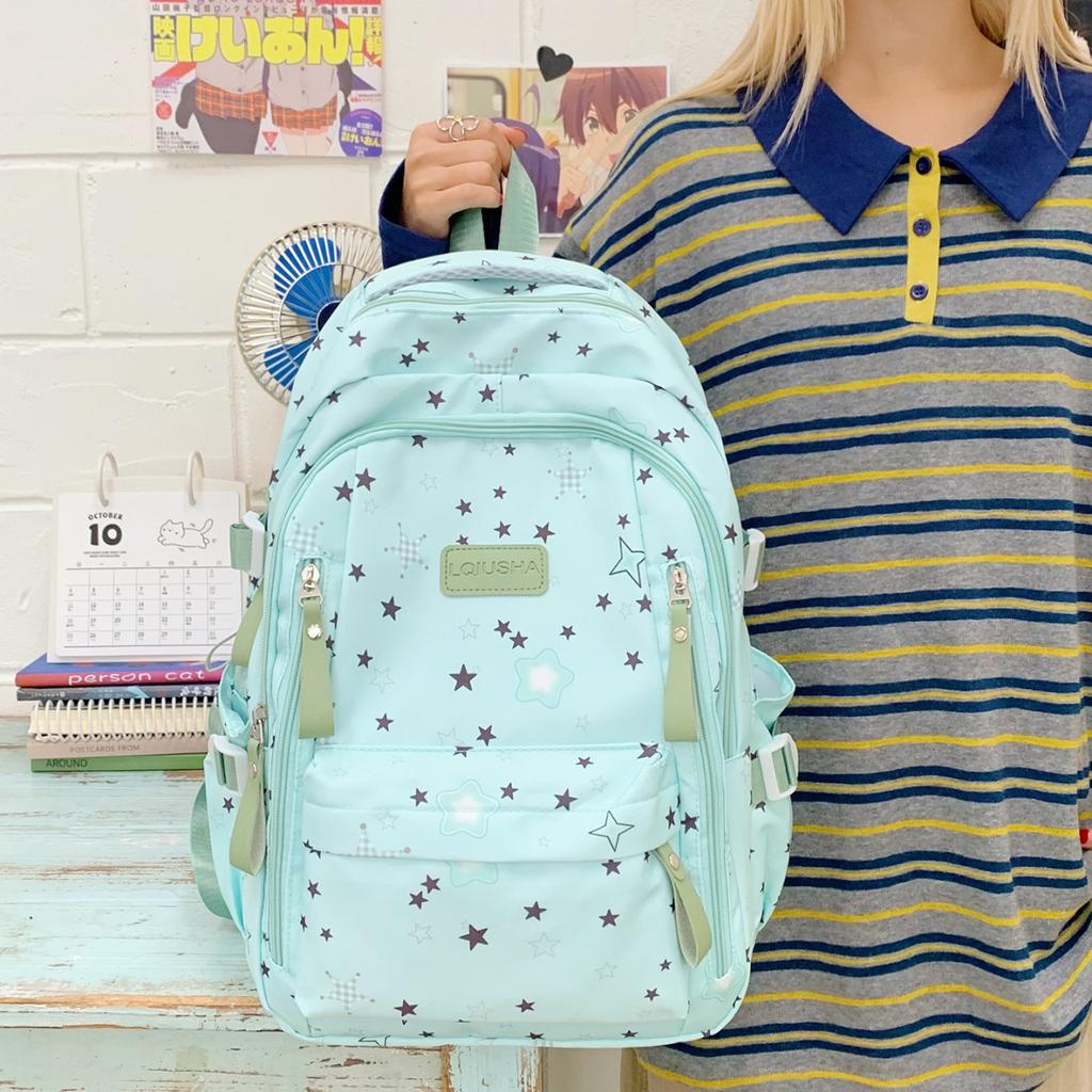 Schoolbag new large-capacity star backpack high-value fresh schoolbag lightweight travel schoolbag campus leisure backpack