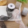 5 Yards Pailletten Chiffonband mit fertiger Kante zum Nähen von Kleidung DIY Haarschleifen Hutdekoration Bastelzubehör Tüllband