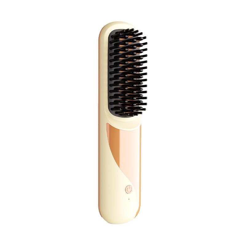 Rechargeable Portable Wireless Hair Styling Comb with Negative Ion Hair Care for Straightening and Curling