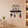 Modern Black Glasses Pig Hook Wall Mounted Key Holder Space Saving Entryway Decor