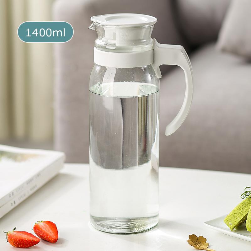 Glass Water Kettles Large Capacity with Lid and Handle Juice Tea Milk Kettles Pitcher Distributeur Beverage Dispenser Water Pot
